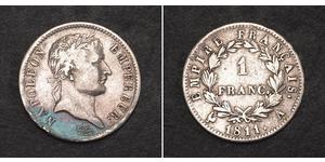 1 Франк Перша Французька імперія (1804-1814) Срібло 