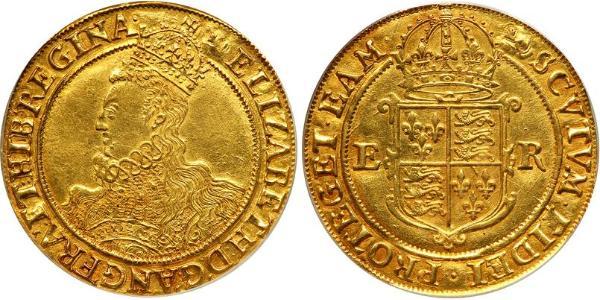 1 Фунт Королевство Англия (927-1649,1660-1707) Золото Елизавета I (1533-1603)