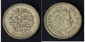 1 Фунт Велика Британія (1922-) Нікель/Латунь Єлизавета II (1926-2022)
