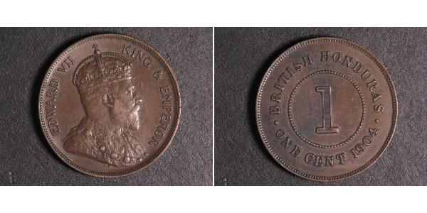 1 Цент Британский Гондурас (1862-1981)  Эдуард VII (1841-1910)