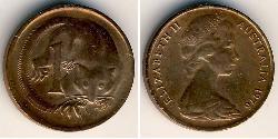 1 Цент Австралия (1939 - ) Бронза Елизавета II (1926-2022)