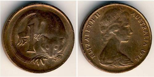 1 Цент Австралія (1939 - ) Бронза Єлизавета II (1926-2022)