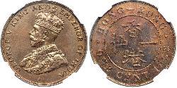1 Цент Гонконг Бронза Георг V (1865-1936)