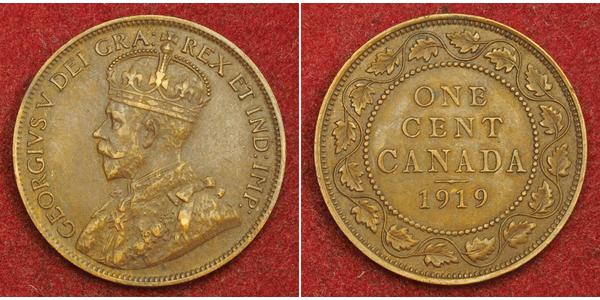 1 Цент Канада Бронза Георг V (1865-1936)