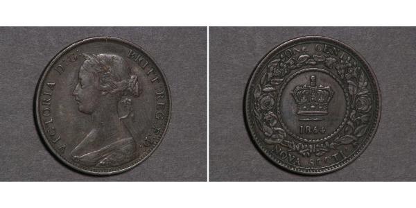 1 Цент Ньюфаундленд и Лабрадор Бронза Виктория (1819 - 1901)