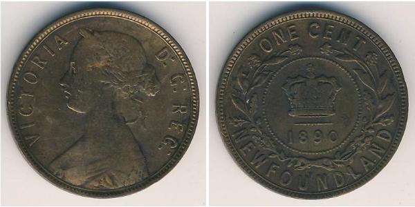 1 Цент Ньюфаундленд і Лабрадор Бронза Вікторія (1819 - 1901)