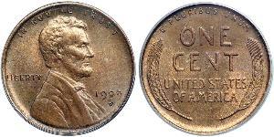 1 Цент США (1776 - ) Бронза Авраам Лінкольн (1809-1865)