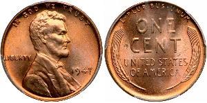 1 Цент США (1776 - ) Бронза Авраам Линкольн (1809-1865)
