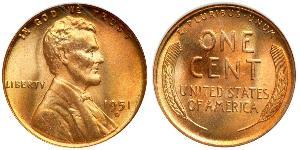 1 Цент США (1776 - ) Бронза Авраам Лінкольн (1809-1865)