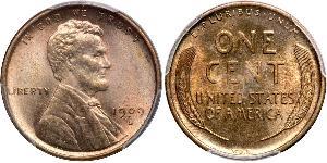 1 Цент США (1776 - ) Бронза Авраам Линкольн (1809-1865)