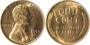1 Цент США (1776 - ) Бронза Авраам Линкольн (1809-1865)