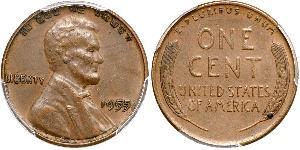 1 Цент США (1776 - ) Бронза Авраам Линкольн (1809-1865)