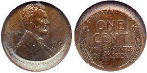 1 Цент США (1776 - ) Бронза Авраам Линкольн (1809-1865)