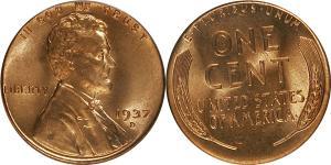1 Цент США (1776 - ) Бронза Авраам Линкольн (1809-1865)