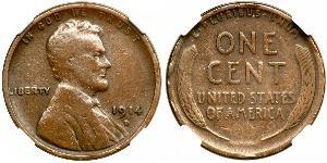 1 Цент США (1776 - ) Бронза Авраам Линкольн (1809-1865)
