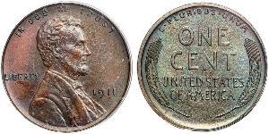 1 Цент США (1776 - ) Бронза Авраам Линкольн (1809-1865)