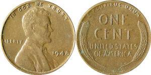 1 Цент США (1776 - ) Бронза Авраам Линкольн (1809-1865)