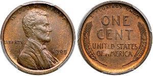 1 Цент США (1776 - ) Бронза Авраам Линкольн (1809-1865)