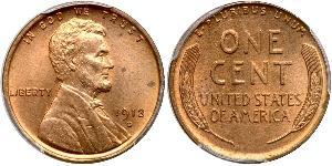 1 Цент США (1776 - ) Бронза Авраам Линкольн (1809-1865)