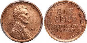1 Цент США (1776 - ) Бронза Авраам Линкольн (1809-1865)
