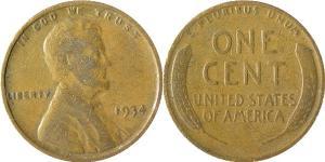 1 Цент США (1776 - ) Бронза Авраам Линкольн (1809-1865)