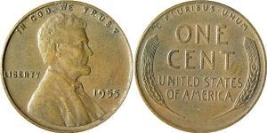 1 Цент США (1776 - ) Бронза Авраам Линкольн (1809-1865)