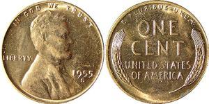 1 Цент США (1776 - ) Бронза Авраам Линкольн (1809-1865)