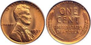1 Цент США (1776 - ) Бронза Авраам Линкольн (1809-1865)