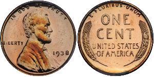 1 Цент США (1776 - ) Бронза Авраам Линкольн (1809-1865)