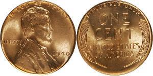 1 Цент США (1776 - ) Бронза Авраам Линкольн (1809-1865)