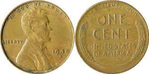 1 Цент США (1776 - ) Бронза Авраам Линкольн (1809-1865)