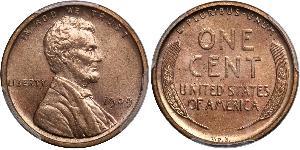 1 Цент США (1776 - ) Бронза Авраам Линкольн (1809-1865)