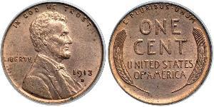 1 Цент США (1776 - ) Бронза Авраам Линкольн (1809-1865)