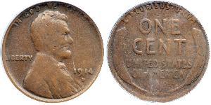 1 Цент США (1776 - ) Бронза Авраам Линкольн (1809-1865)