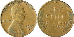 1 Цент США (1776 - ) Бронза Авраам Линкольн (1809-1865)
