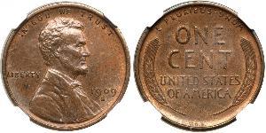 1 Цент США (1776 - ) Бронза Авраам Лінкольн (1809-1865)