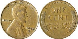 1 Цент США (1776 - ) Бронза Авраам Линкольн (1809-1865)