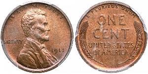 1 Цент США (1776 - ) Бронза Авраам Линкольн (1809-1865)