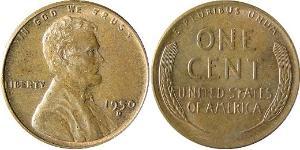 1 Цент США (1776 - ) Бронза Авраам Линкольн (1809-1865)