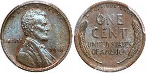 1 Цент США (1776 - ) Бронза Авраам Линкольн (1809-1865)