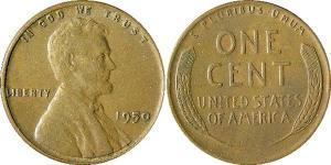 1 Цент США (1776 - ) Бронза Авраам Линкольн (1809-1865)