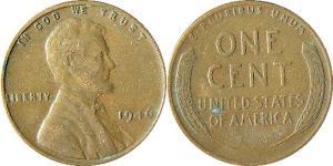 1 Цент США (1776 - ) Бронза Авраам Линкольн (1809-1865)