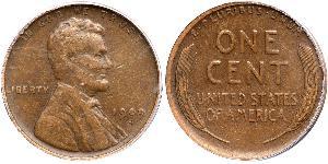 1 Цент США (1776 - ) Бронза Авраам Линкольн (1809-1865)