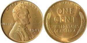 1 Цент США (1776 - ) Бронза Авраам Линкольн (1809-1865)
