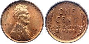 1 Цент США (1776 - ) Бронза Авраам Лінкольн (1809-1865)