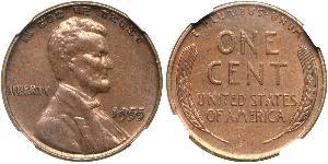 1 Цент США (1776 - ) Бронза Авраам Линкольн (1809-1865)