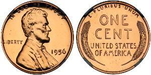 1 Цент США (1776 - ) Бронза Авраам Линкольн (1809-1865)