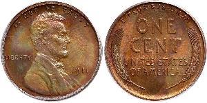 1 Цент США (1776 - ) Бронза Авраам Линкольн (1809-1865)