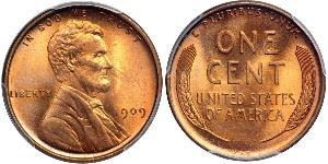 1 Цент США (1776 - ) Бронза Авраам Линкольн (1809-1865)
