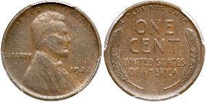1 Цент США (1776 - ) Бронза Авраам Линкольн (1809-1865)